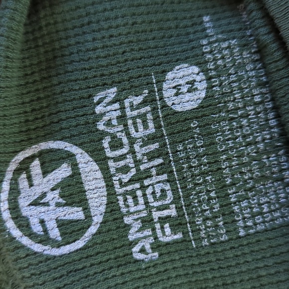 AMERICAN FIGHTER Affliction Green Long Sleeve Thermal Shirt - Picture 4 of 4